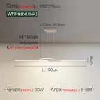 Modern Minimalist Luxury Chandelier Strip Lamp Set for Dining Room Island Table