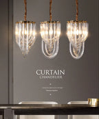 Modern Nordic Glass Tube Chandelier for Living Room Bedroom Restaurant Lighting
