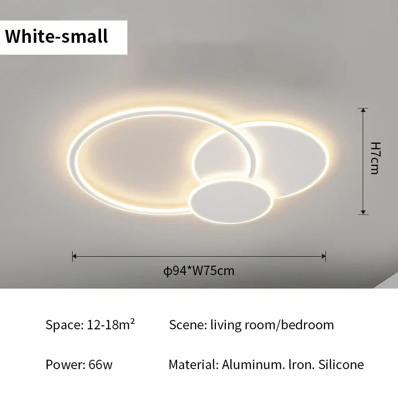 LED White Ceiling Chandelier with Remote Control