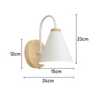 Wooden Wall Light Bedside Lamp Shade Modern Nordic E27 LED Sconce Living Room Lighting