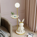 Resin Floor Lamp with Round Table for Children's Room and Study