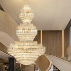 European Crystal Duplex Chandelier for Elegant Living Room and Villa décor.