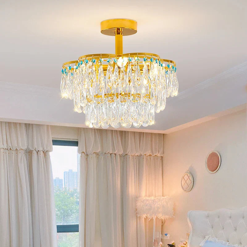 Crystal Light Chandelier | Post-Modern European Luxury for Living Room, Bedroom, Dining