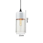 Wood Color Glass LED Pendant Light for Bedroom Dinning Living Room