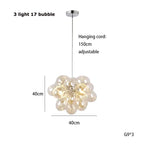 Modern Colour Bubble Chandelier for Living Room Bedroom Decor, Industrial Pendant Lighting