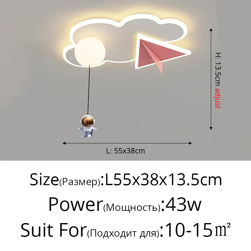 Modern Kids Room Ceiling Chandelier for Bedroom Study Living Room Lighting Fixtures