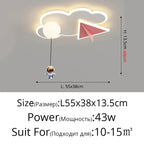 Modern Kids Room Ceiling Chandelier for Bedroom Study Living Room Lighting Fixtures