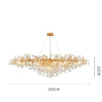 Modern Gold Chrome Crystal Chandelier Ceiling Pendant Light Fixtures