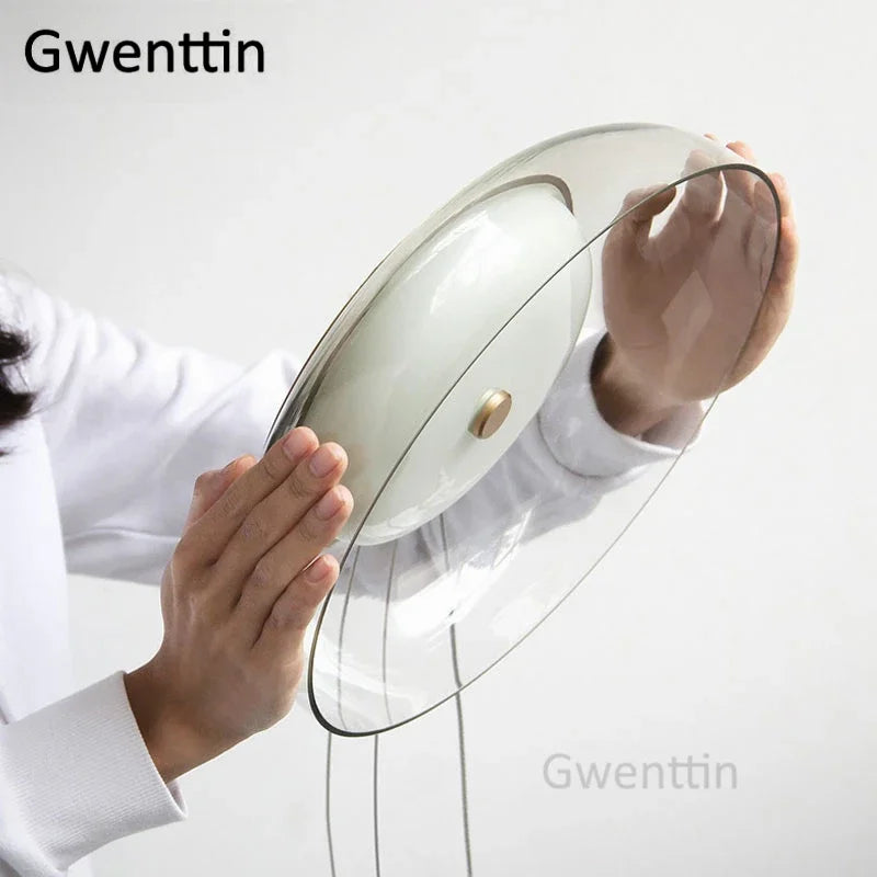 Glass Nordic Pendant Light: Modern LED Hanging Lamp for Home Decor