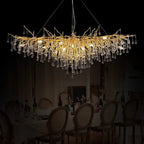 Luxury Crystal LED Chandelier Silver Gold G9 - Perfect for Indoor Hall Living Room Dining Room