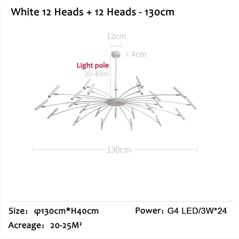 Minimalist LED Ceiling Chandelier for Living Dining Room Decor