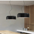 Glossy Black Round Nordic Pendant Light for Dining Room and Bar Decor