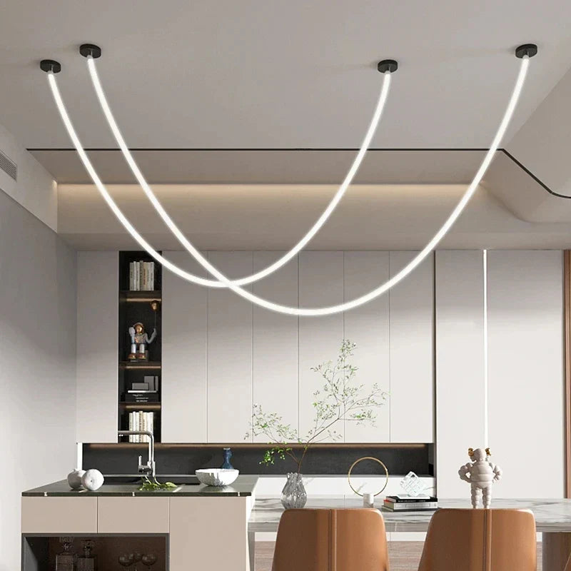 Silicone LED Pendant Lamp for Dining Table Island Kitchen Loft Villa