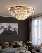 Gold LED Crystal Ceiling Light: Luxury Home Decor Fixture