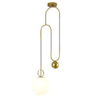 Glass Ball Pulley Pendant Light for Modern Indoor Decor