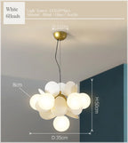 Scandinavian Chandelier: Colorful Magic Bean Tree Branch Light for Living Room