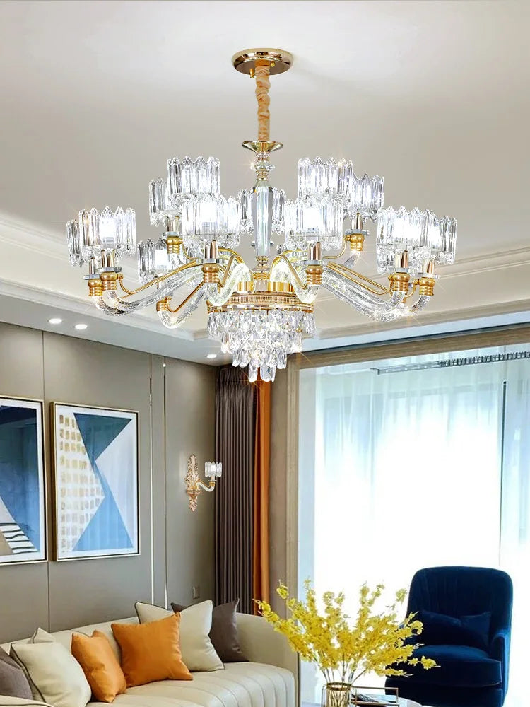 Crystal Chandelier: Elegant European Garden Lamp for Living Room, Bedroom