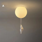 Bear LED Ceiling Chandelier: Cute PVC Ball Lampshade for Children's Room Decor