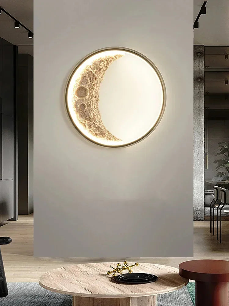 Moon LED Wall Lamp Modern Simple Home Decor Indoor Lighting Sconce