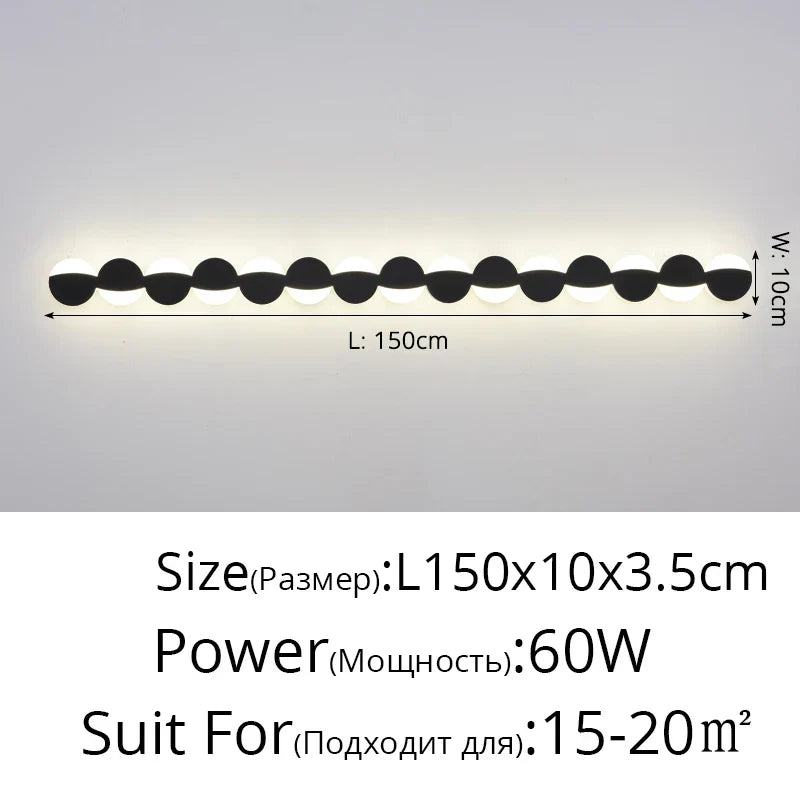 Spherical LED Wall Lamp for Bedroom and Living Room