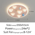 Cloud Shape Ceiling Lights Pink Blue 50CM - Indoor Decorative Ceiling Lamps