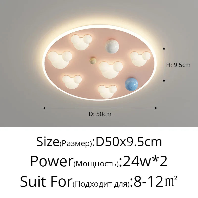 Cloud Shape Ceiling Lights Pink Blue 50CM - Indoor Decorative Ceiling Lamps