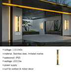 Marble Outdoor Wall Lights: Waterproof IP65 Sconces for Balcony, Courtyard, Street Lighting