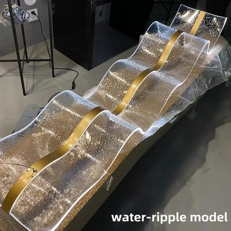 Acrylic Ribbon LED Pendant Chandelier - Designer Dining Room Hanging Lamp