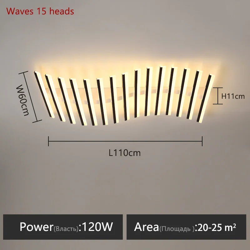 Modern Linear Ceiling Wall LED Lamps for Home Interior Decoration
