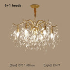 Crystal Chandelier: Modern Luxury LED Branch Lighting for Living Room & Bedroom