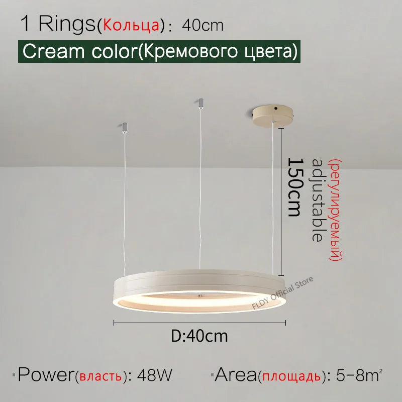 Modern Nordic Round Ceiling Chandelier Dining Bedroom Kitchen Lighting Lamps