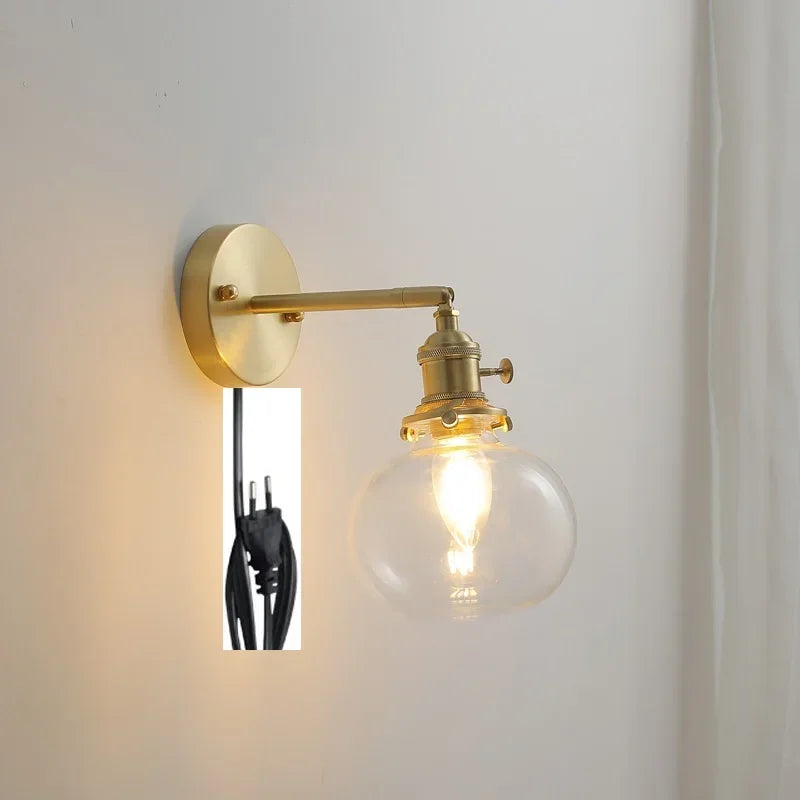 Glass Ball Wall Sconce Modern Wandlamp Stair Light for Bedroom Bathroom Mirror