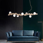 Caterpillar Metal Ball Chandelier: Modern Creative Long Bar Pendant Light for Kitchen Dining Room