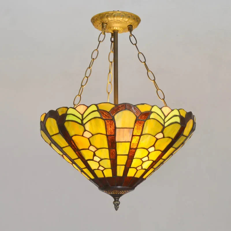 Stained Glass Tiffany Chandelier Pendant Light for Mediterranean Home Decor
