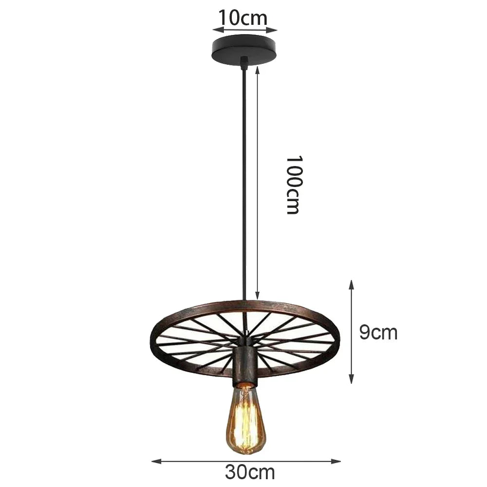 Rustic Metal Chandeliers: Vintage Industrial Pendant Lights for Home, Restaurant, Bar