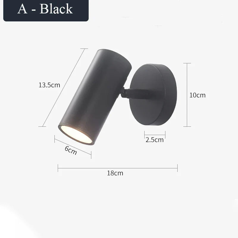 Swing Arm Wall Sconce with LED Reading Light for Bedroom and Living Room