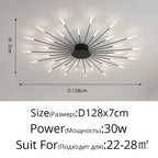 Nordic Gold LED Chandelier Ceiling Lights for Home Lighting