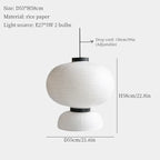 Wabi Sabi Rice Paper Chandelier Pendant Lamps | Japan Style LED Ceiling Light