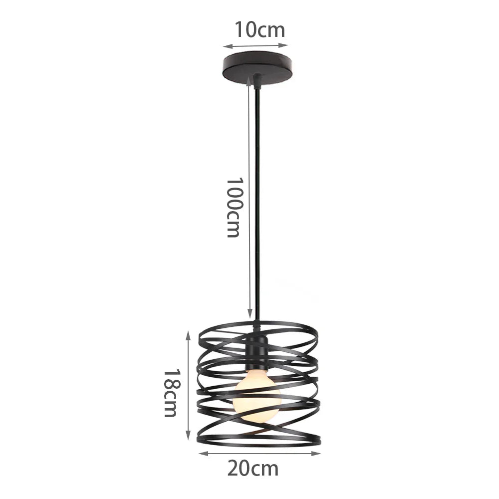 Modern LED Spiral Swirl Pendant Lamp Shade Chandelier for Living Room