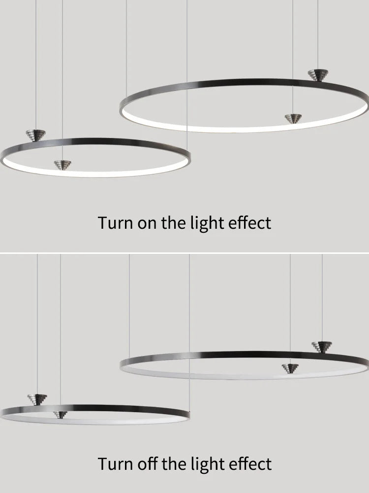 Italian Style Annular Pendant Lamp for Living Room, Dining Room, Bedroom