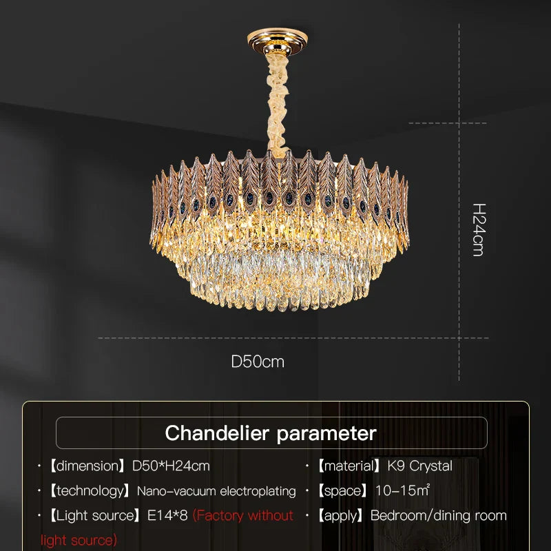 Crystal Chandelier: Elegant & Modern Bedroom & Living Room Lighting