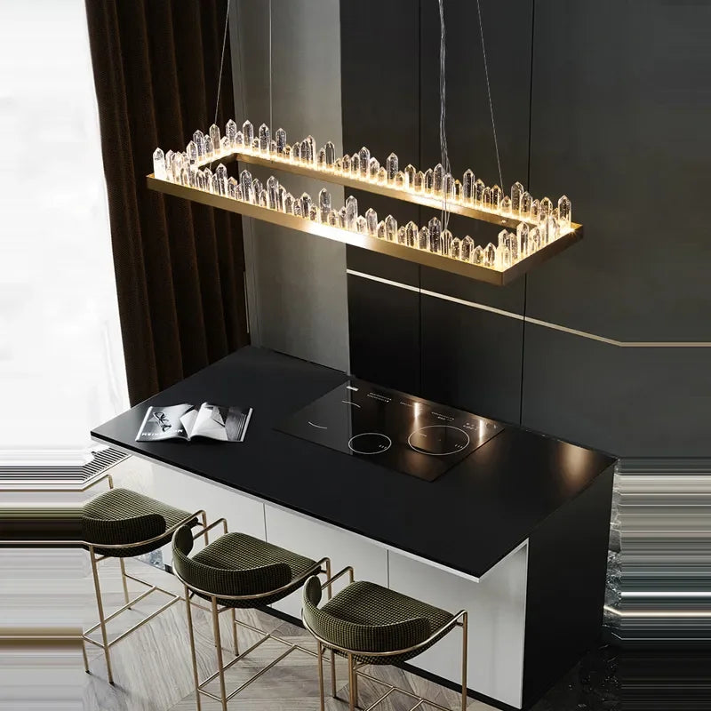LED Crystal Pendant Chandelier for Living Room Dining Bedroom Hall Decor