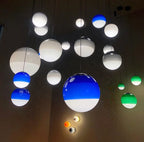 Modern Gradient Glass Ball LED Pendant Light - Creative Balloon Suspension