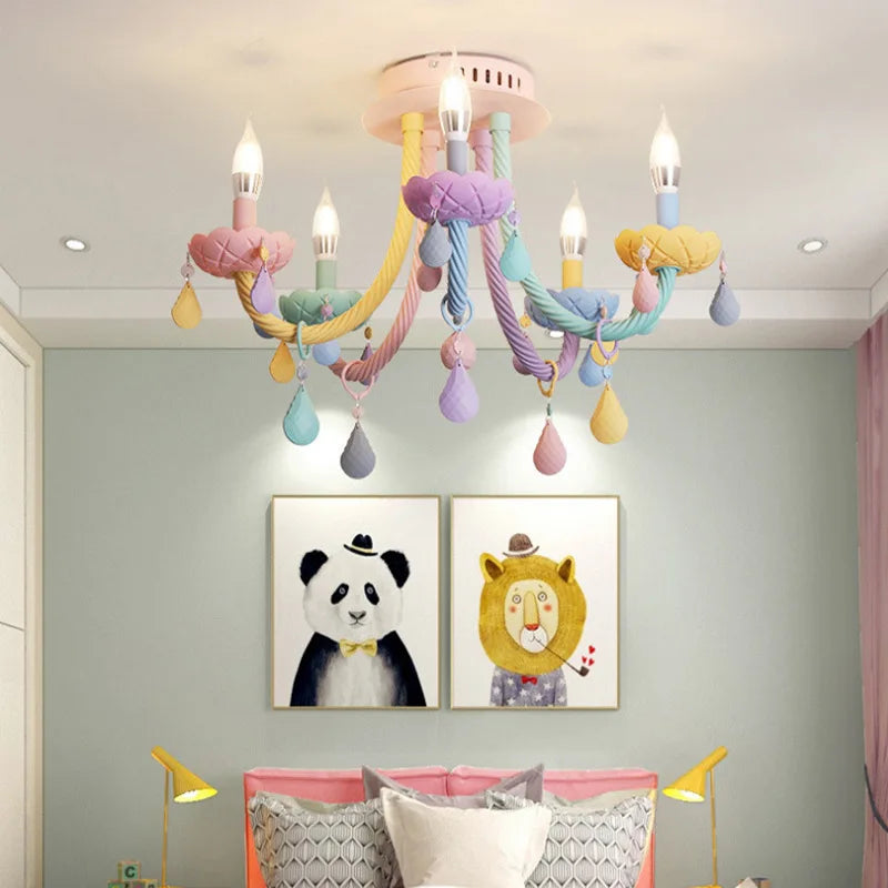 Macaron LED Ceiling Light for Children's Bedroom Decoration