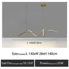 Aluminum LED Chandelier: Modern Dining Island Light for Stylish Indoor Decoration