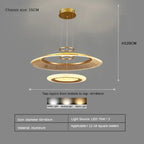 LED Ring Chandelier: Luxury Living Room Lighting Fixture
