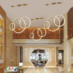 Round Circle LED Crystal Chandelier for Dining Table and Exhibition Hall