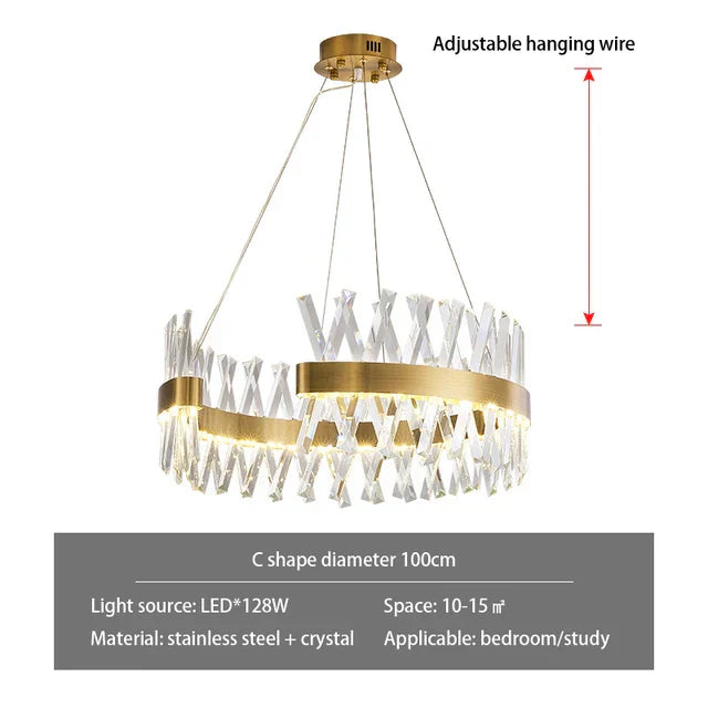 Crystal Chandelier: Luxury LED Pendant Lighting for Hotel, Lobby, Living Room