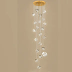 Crystal LED Chandelier for Staircase: Luxury Indoor Stair Lighting Fixture