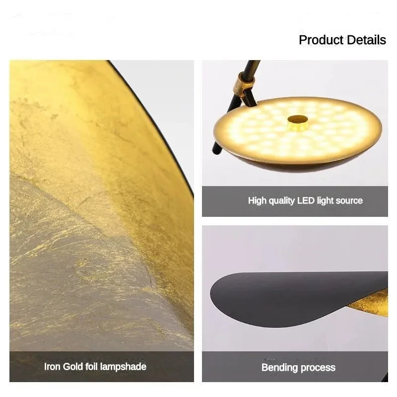 LED Saucer Ceiling Chandelier: Modern & Atmospheric Living Room Pendant Light